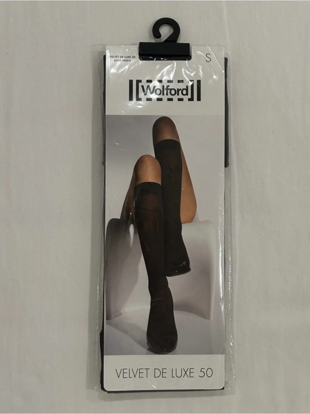 Wolford Velvet De Luxe 50 Black Knee-Highs